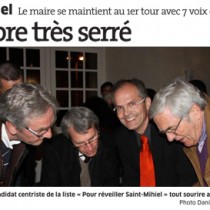 1er tour serré aux municipales 2014 de Saint-Mihiel