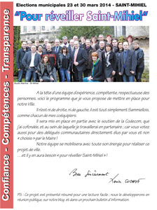 Pour réveiller Saint-Mihiel : notre programme