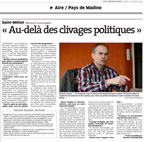 Pour réveiller Saint-Mihiel - Xavier Cochet - Municipales 2014 - Article Est Républicain du 10/3/2014